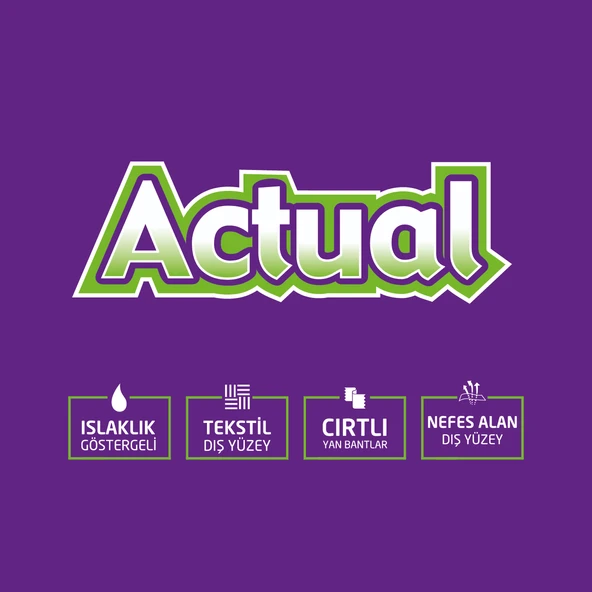 Actual Yetişkin Hasta Bezi Bel Bantlı L - Large - Büyük 60 Adet (2PK*30) - Resim 7