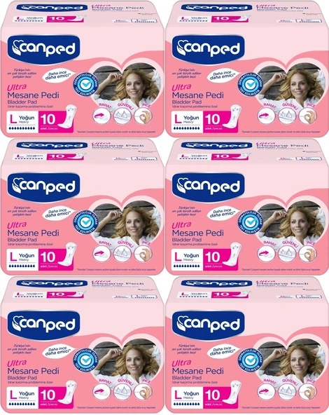 Canped Mesane Pedi Ultra L - Large - Büyük - Yoğun 60 Adet (6PK*10)