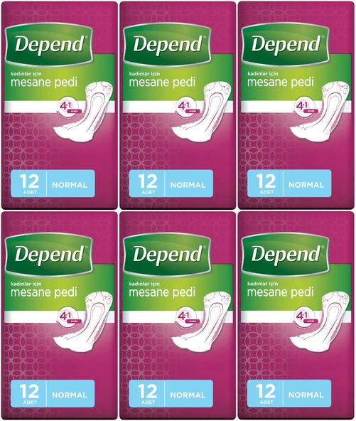 Depend Mesane Pedi Kadın Normal 72 Adet