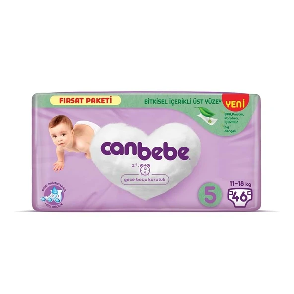 Canbebe Bebek Bezi Beden:5 (11-18Kg) Junior 40 Adet Fırsat Pk - 2