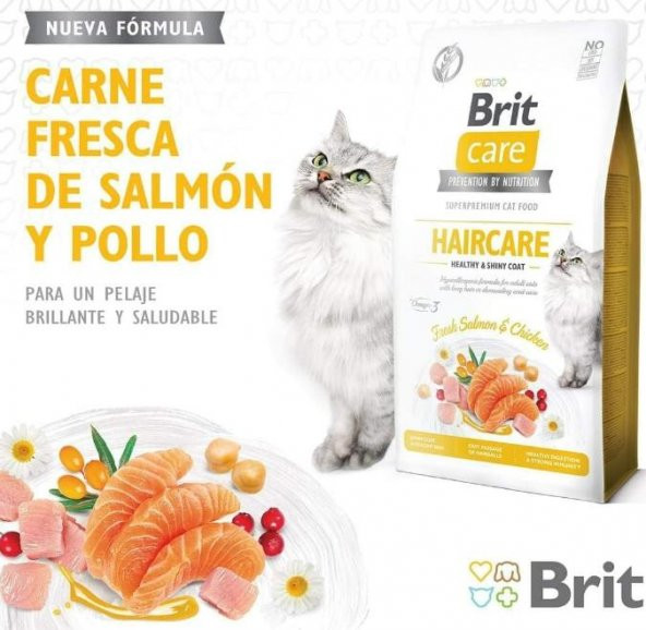 Brit Care Haircare Hypo-Allergenic Deri ve Tüy Sağlığı için Tahılsız Yetişkin Kedi Maması 7kg - 2