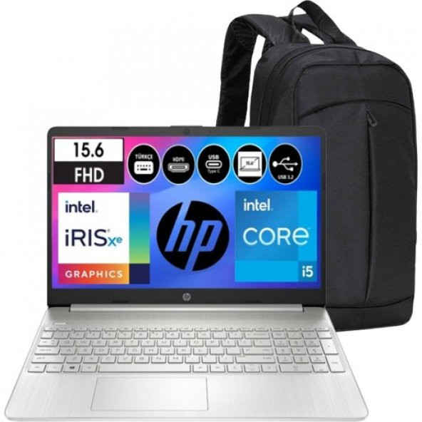 Hp 15S-FQ4015NT Intel Core I5 1155G7 16GB 512GB SSD Iris® Xᵉ Grafik Windows 11 Pro 15.6" Fhd Taşınabilir Bilgisayar 54U49EA-ÇANTA Hediyeli