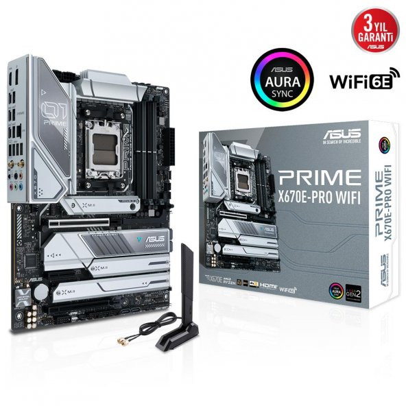 Asus Prime X670E-Pro WIFI AMD X670 6400 MHz (OC) DDR5 Soket AM5 ATX Anakart - 2