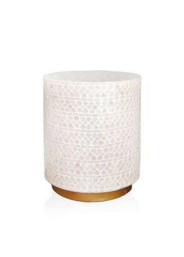 The Mia Sedef Tabure & Yan Sehpa 35x45 cm TLC0009