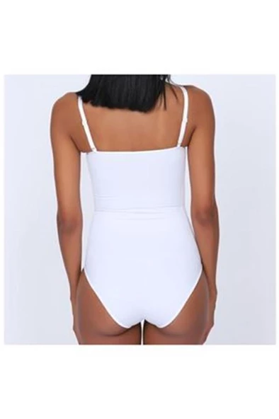 Sistina Bayan Beyaz Dikişsiz Kancalı Body Korse 755 - 4