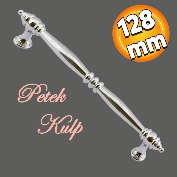 Petek Mobilya Mutfak Dolabı Çekmece Dolap Kapak Kulpu Düz Metal Kulp Kulbu Kulpu 128 Mm Krom