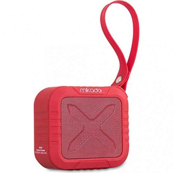 Mikado HANDY Kırmızı 4 ,5W x 1pc,50mm 1200 mAh TF Kart, AUX Bluetooth Speaker