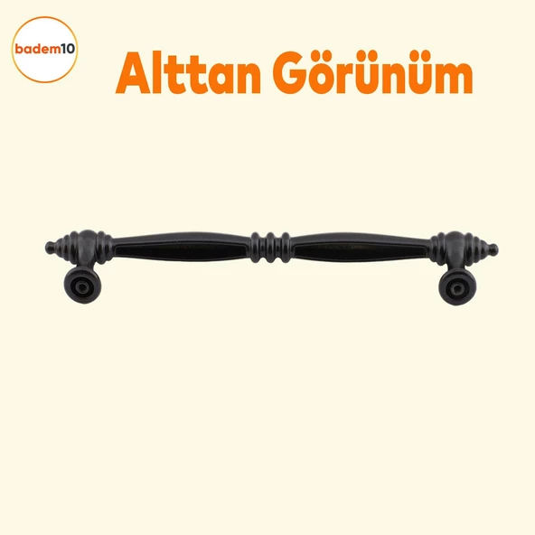 Petek Mobilya Mutfak Dolabı Çekmece Dolap Kapak Kulpu Düz Metal Kulp Kulbu Kulpu 96 Mm Siyah - 4