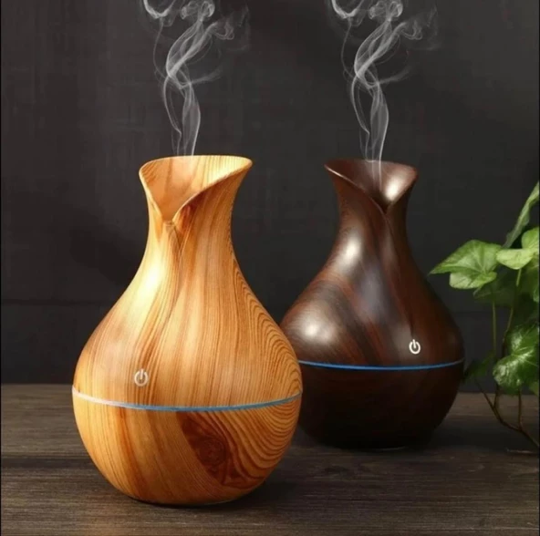 300 Ml Hava Nemlendirici Buhar Makinesi Ve Aroma Difüzörü Ahşap Görünümlü - 4