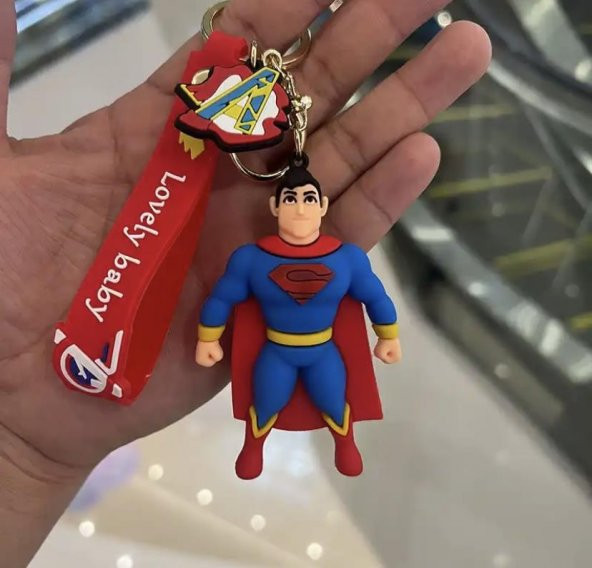 Süpermen  Silikon Anahtralık  Çanta SÜSÜ
