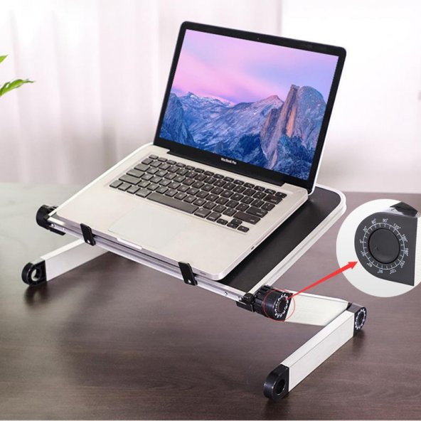 UpWay Ayarlanabilir Katlanabilir Dizüstü Bilgisayar Masası Soğutucu Fanlı Macbook Stand - 2