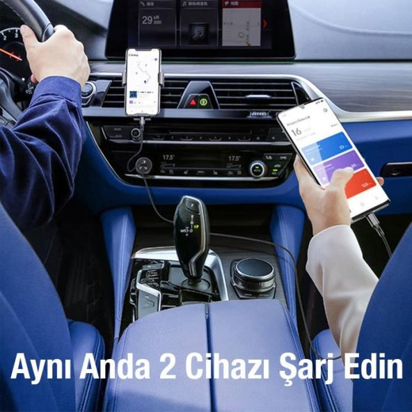 Polham 20W Ultra Hızlı 1x USB ve 1x Type C Girişli Araç Şarj Başlığı, 12/24V Tüm Girişlere Uyumlu, Isı ve Akım Korumalı Şarj Başlığı - 3