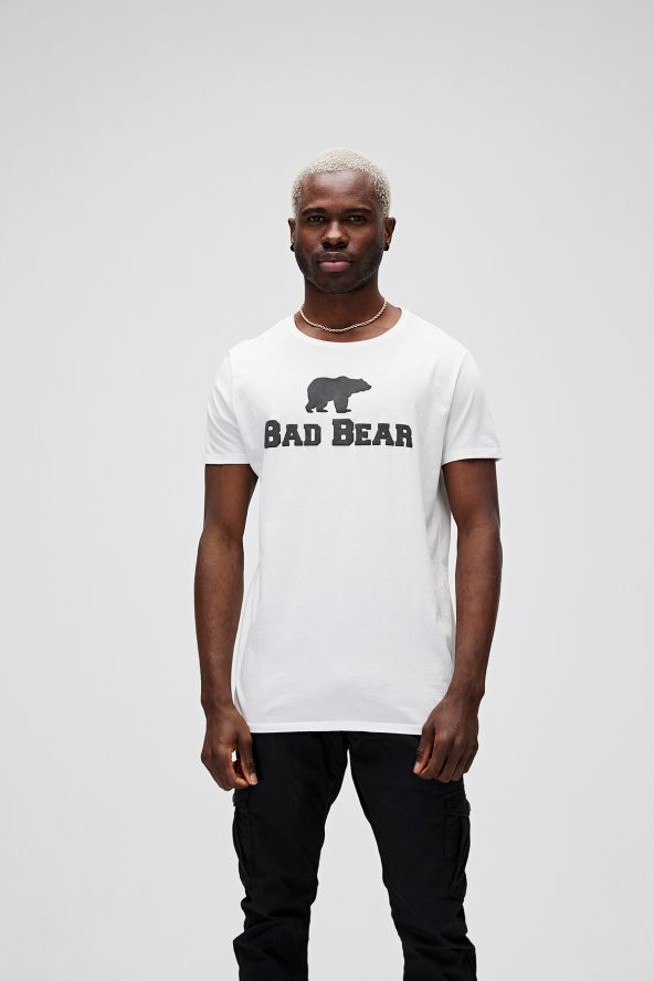 Bear Tee T-shirt Off-white Beyaz Logo Baskılı Erkek Tişört