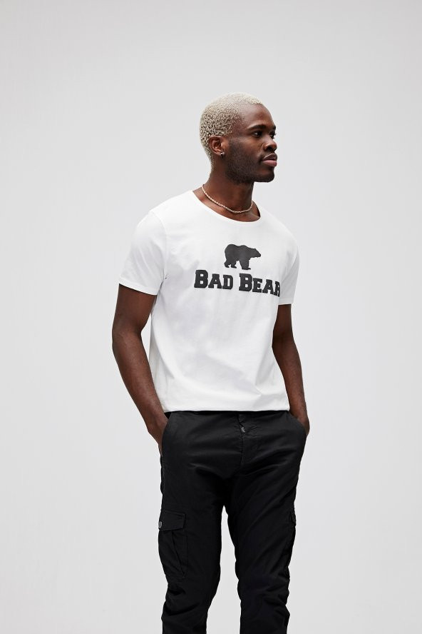 Bear Tee T-shirt Off-white Beyaz Logo Baskılı Erkek Tişört - 2
