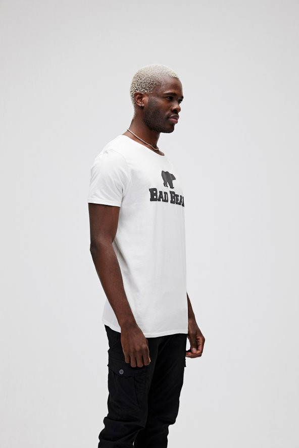 Bear Tee T-shirt Off-white Beyaz Logo Baskılı Erkek Tişört - 3