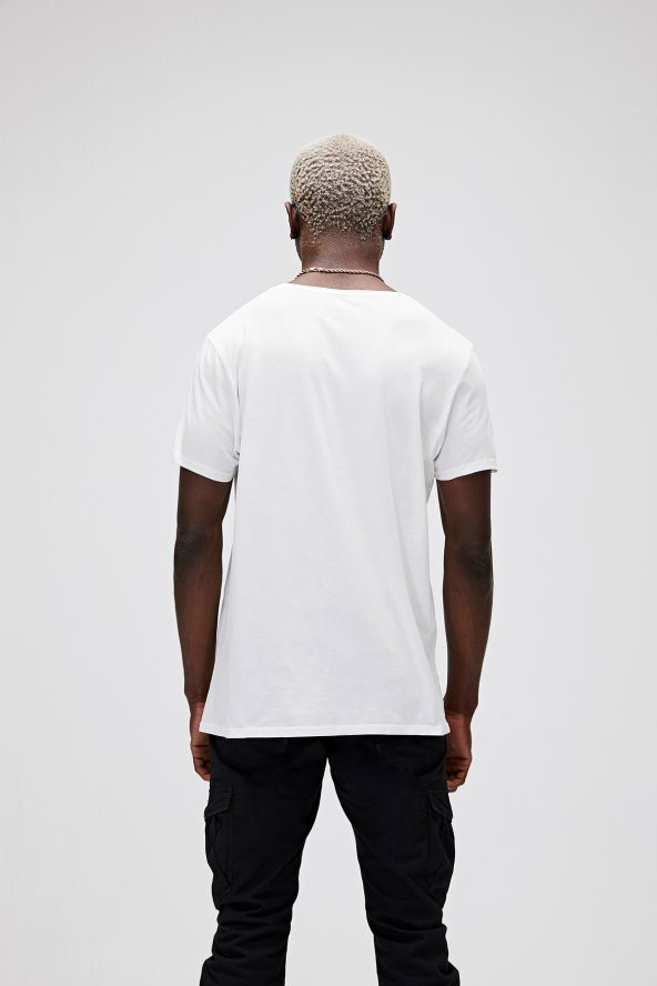 Bear Tee T-shirt Off-white Beyaz Logo Baskılı Erkek Tişört - 5