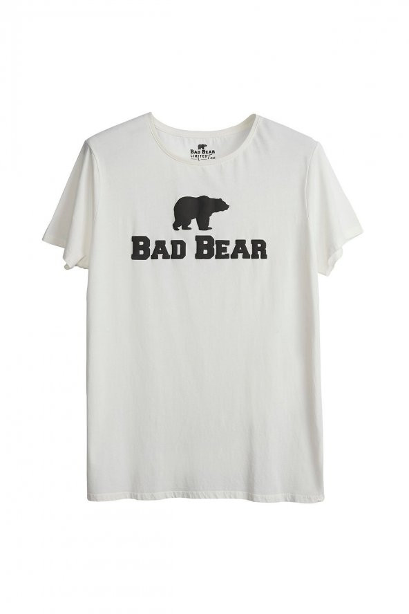 Bear Tee T-shirt Off-white Beyaz Logo Baskılı Erkek Tişört - 6