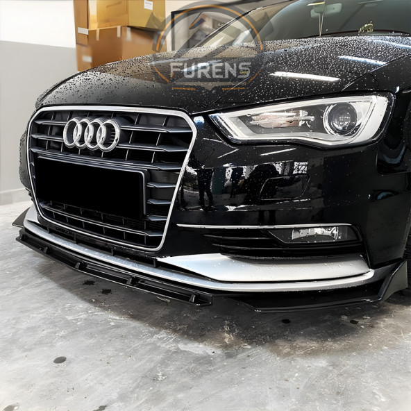 Audi A3 8P 2003-2007 Uyumlu Brabus Ön Lip 3 Parça Kanatlı Lip - Resim 4