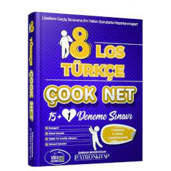 Patron Kitap 8. Sınıf LGS Çook Net Türkçe 16'lı Sarmal Deneme Sınavı