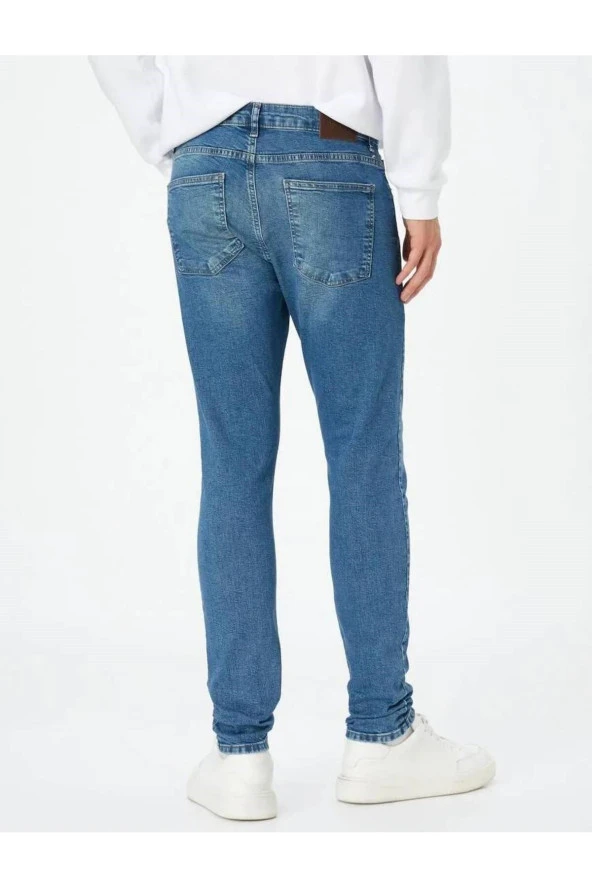 4wam40187nd Skinny Mıchael Erkek Jean Pantolon Orta Indigo - 4