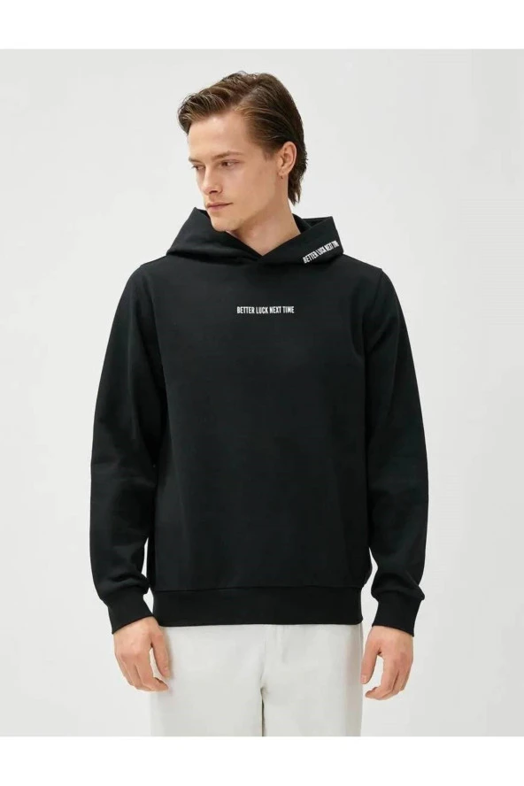 4wam70125mk Erkek Sweat Siyah - Resim 3