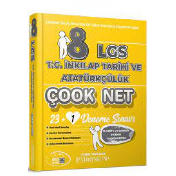 Patron Kitap 8. Sınıf LGS Çook Net T.C. İnkılap Tarihi ve Atatürkçülük 16'lı Sarmal Deneme Sınavı
