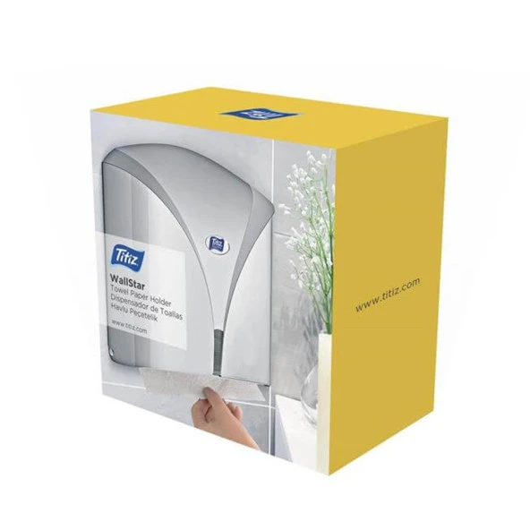 Titiz TP-267 Z Katlama Kağıt Havlu Dispenseri Aparatı - Beyaz - Plastik - 28 Cm. - 1 Adet