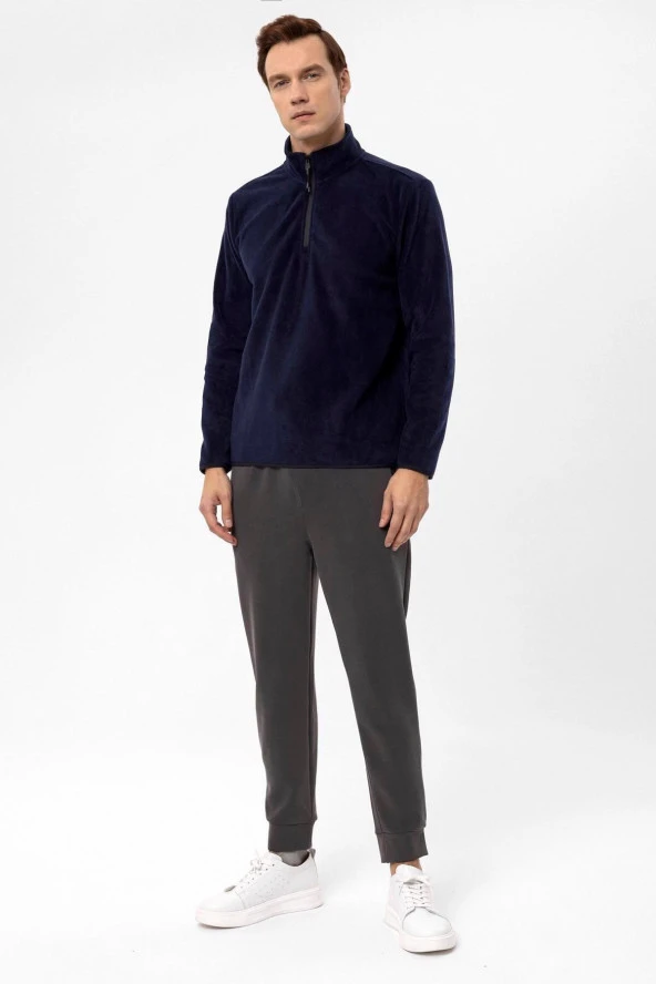 Kapişonlu Yaka Regular Kalıp Düz Sweatshirt - 10