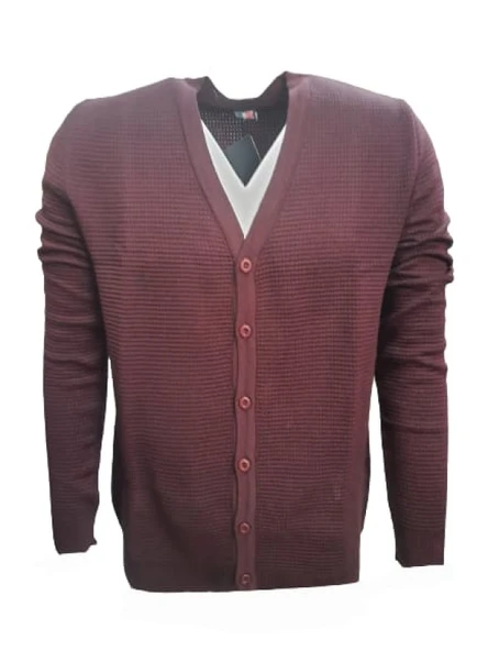 Ce-Ce 3369 Erkek Basic Önü Düğmeli Hırka - Resim 3