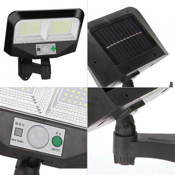 UpWay 126 LED Solar Bahçe Lambası Güneş Enerjili 3 Modlu Dış Mekan Aydınlatma - 7