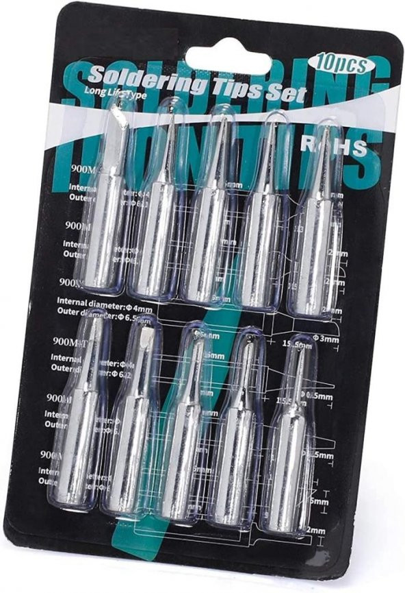 WELLHİSE M-10 900M TİPİ UC SETİ 10 LU HAVYA UCU SETİ 10 LU PAKET