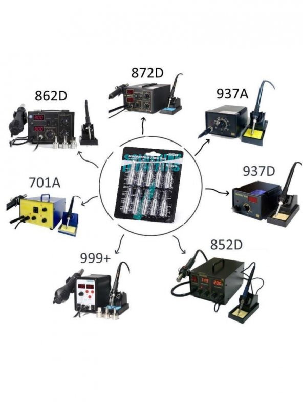 WELLHİSE M-10 900M TİPİ UC SETİ 10 LU HAVYA UCU SETİ 10 LU PAKET - 3