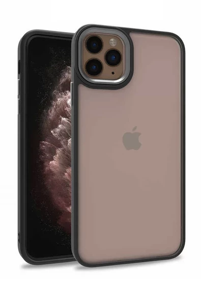 Apple iPhone 11 Pro Max Kılıf Flora Eloktroplatin Butonlu Özel Koruyucu Arka Kapak