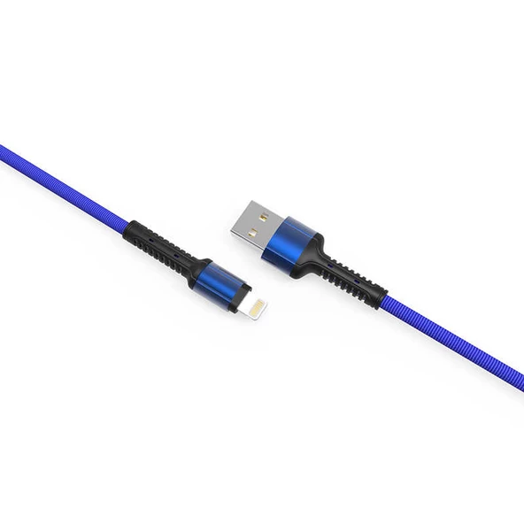 Zore LS64 2 Metre Hasir Lightning İphone Usb Şarj Data Kablosu - 3