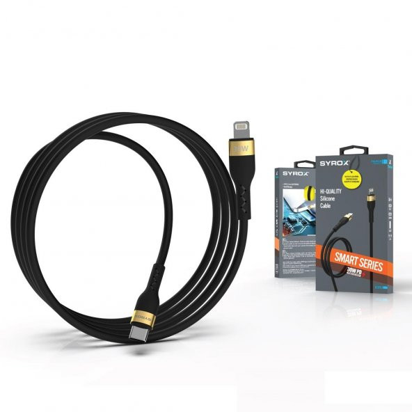 Syrox C137TL 30W PD Ultra Hızlı Type-C To İphone Lightnıng Şarj & Data Kablosu - 4