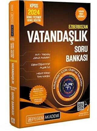 2024 KPSS Vatandaşlık Ezberbozan Soru Bankası Video Çözümlü Pegem Akademi Yayınları