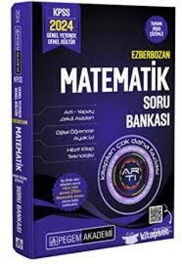 2024 Ezberbozan KPSS Genel Yetenek Genel Kültür Matematik Soru Bankası Pegem Akademi