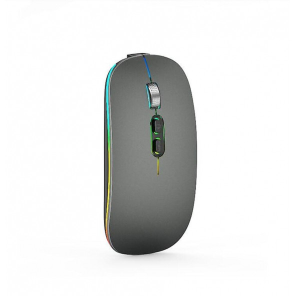 Bluetooth/Kablosuz LED ışıklı  Şarj Edilebilir Mouse PC Gaming Kablosuz Macbook iPad laptop Telefon - 2