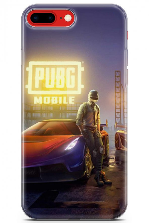 Apple iPhone 8 Plus Uyumlu Kılıf Pubg 17 Glossy Arabalı - 1