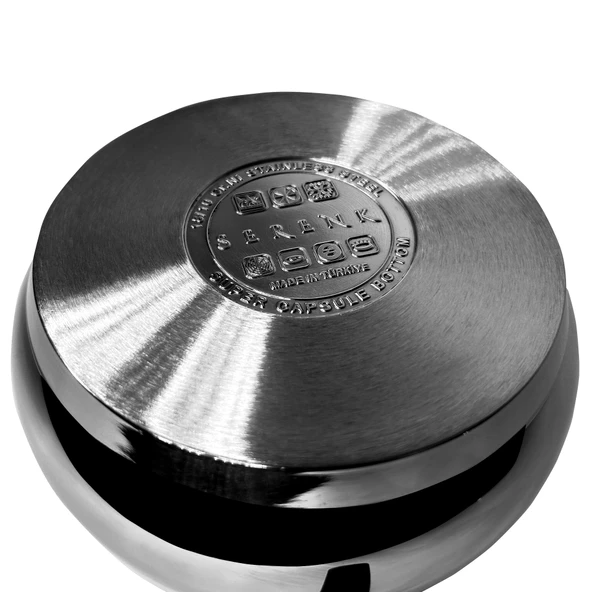 Serenk Definition Çaydanlık, 18/10 Paslanmaz Çelik, 1 L Demlik ve 2 L Alt Hazne, İndüksiyon Uyumlu - Resim 4