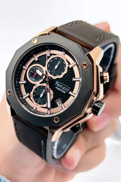 Ferrucci Function FCF 230007.05 Deri Kordon Erkek Kol Saati
