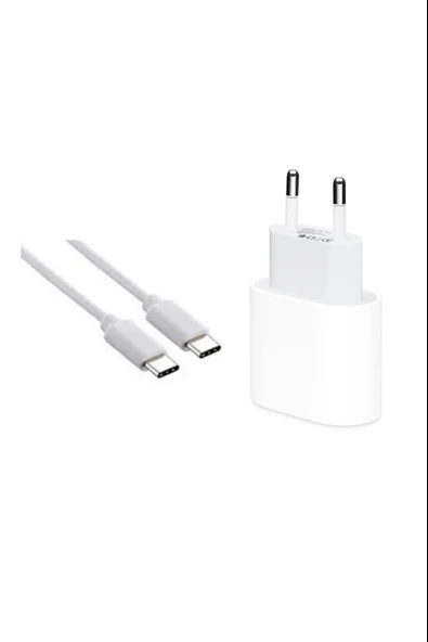 Iphone 15 Usb-C Şarj Seti Type-C 15- 15 Pro Max Uyumlu Hızlı Şarj Aleti 25w Güç Adaptörü ve Kablo