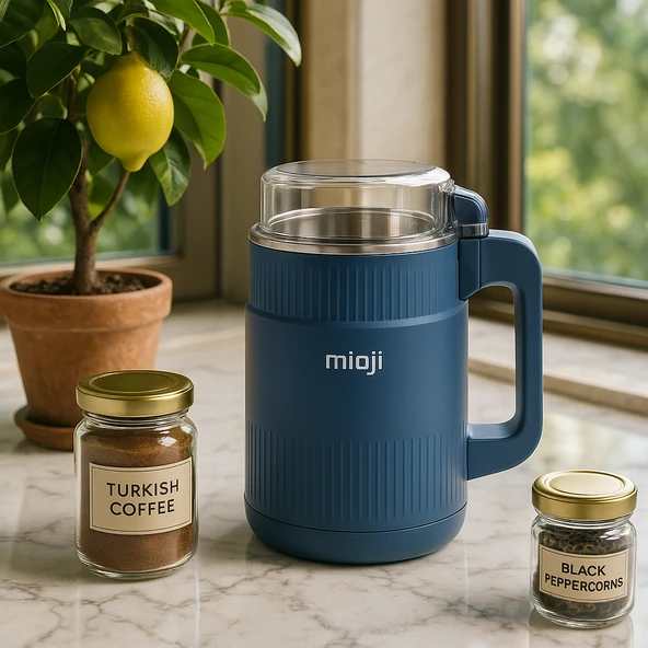 Mioji Mio CG34 500W Paslanmaz Çelik Bıçak Kompakt Baharat ve Kahve Öğütücü Mavi - 5