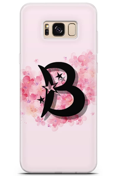 Samsung Galaxy S8 Uyumlu Kılıf Abcde 13 Full HD B Harfi Yıldızlı