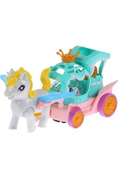 Canali Toys Pilli Işıklı Sesli Fayton JD193-3A, Sesli Işıklı Hareketli Oyuncak Fayton - 2