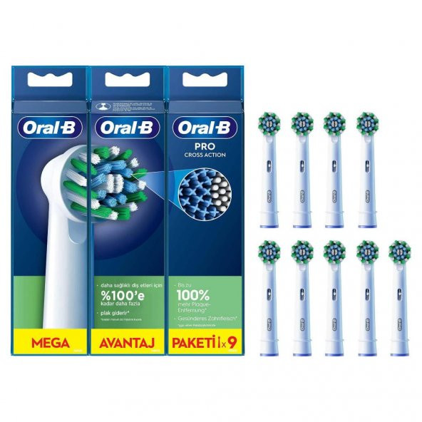 Oral-B Pro Cross Action 9lu Diş Fırçası Yedek Başlığı EB50