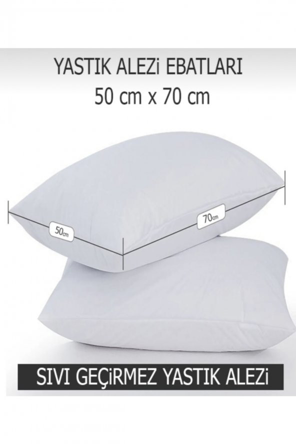 2 Adet Microfiber Sıvı Geçirmez Yastık Alezi