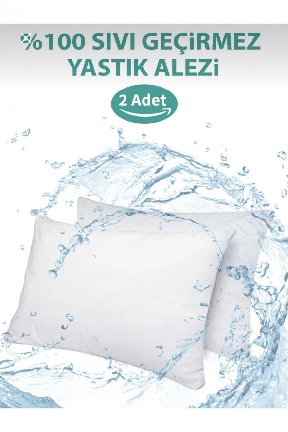 2 Adet Microfiber Sıvı Geçirmez Yastık Alezi - 2