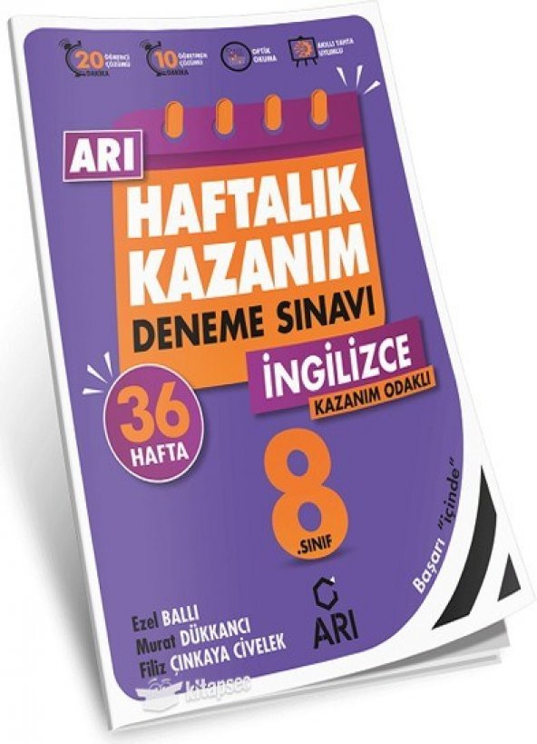 Arı Yayıncılık 8. Sınıf İngilizce Haftalık Kazanım Deneme Sınavı