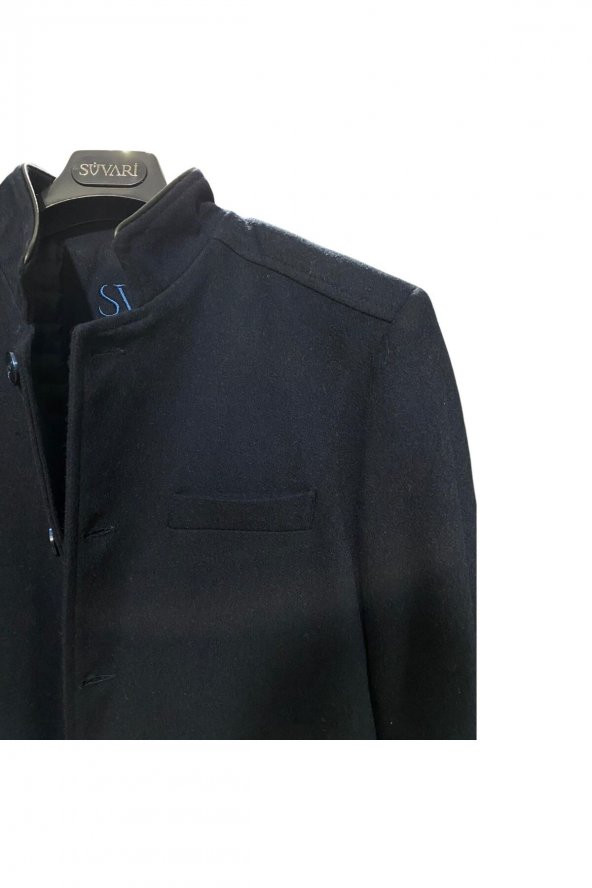 REGULAR FİT PREMİUM YÜN İÇERİKLİ RAHAT KALIP KAŞE KABAN SİYAH - 2